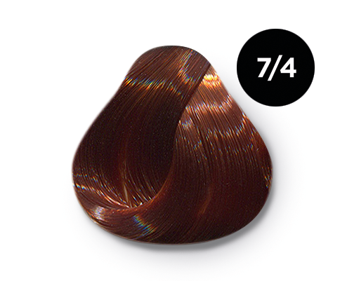 Перманентная крем-краска для волос Ollin Color (770563, 7/4, русый медный, 100 мл, Русый)