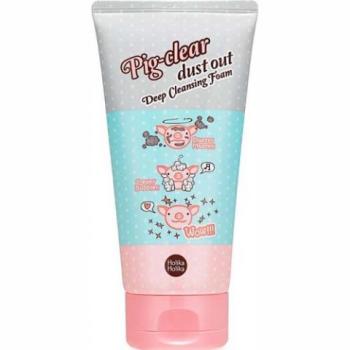 Очищающая пенка для лица с коллагеном Pig-clear dust out Deep Cleansing Foam (Holika Holika)