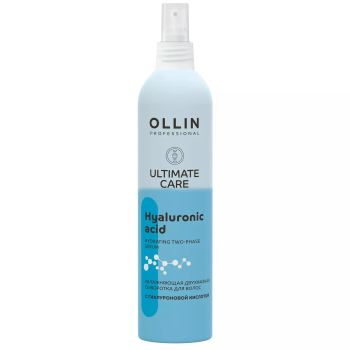 Увлажняющая двухфазная сыворотка для волос с гиалуроновой кислотой Ultimate Care (Ollin Professional)