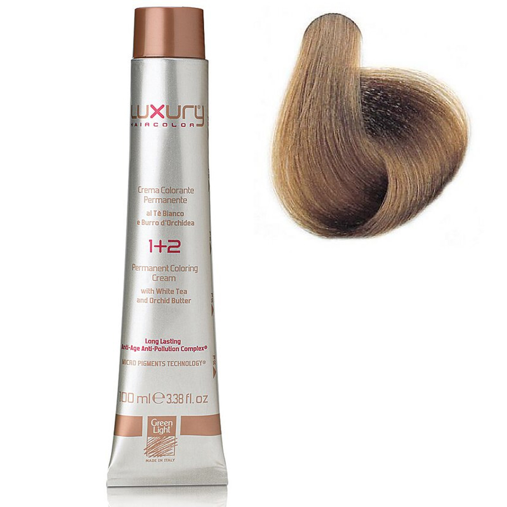 Стойкая крем-краска Чистый блондин 7.03 Luxury Hair Color Pure Blond 7.03 python чистый код для продолжающих