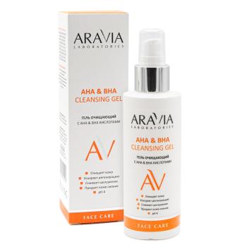 Гель очищающий с АНА & ВНА Cleansing Gel Aravia 150 мл