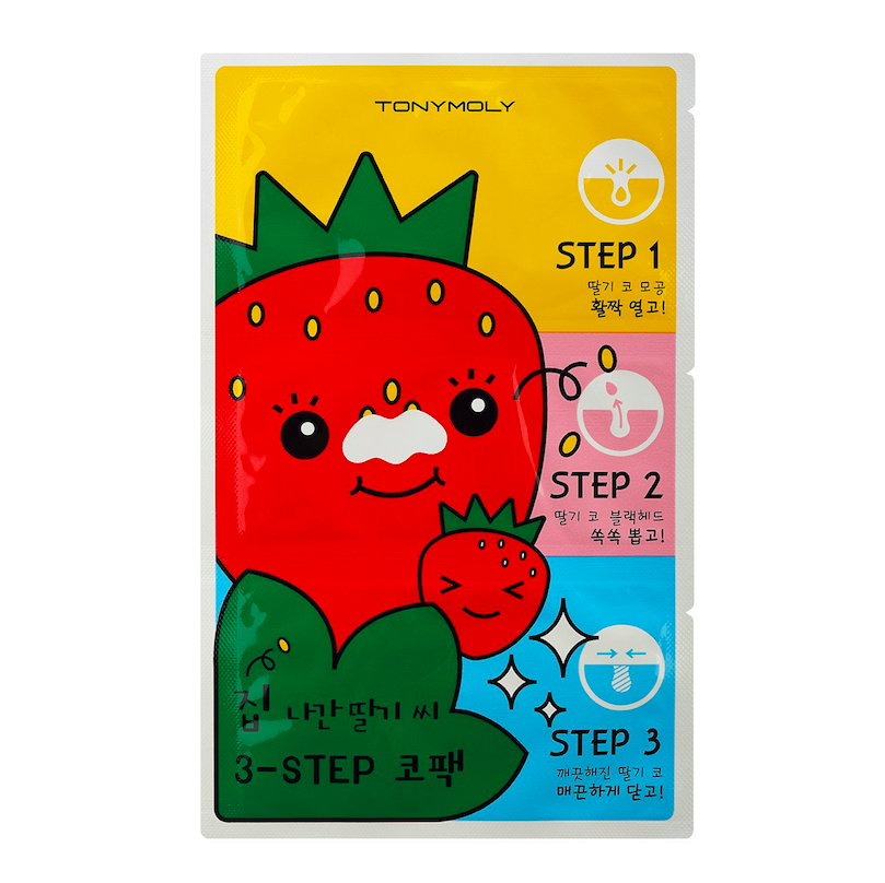 Трехступенчатая очищающая маска для носа Runaway Strawberry Seeds 3step Nose Pack