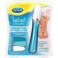 Электрическая пилка для ногтей Scholl Velvet Smooth голубая