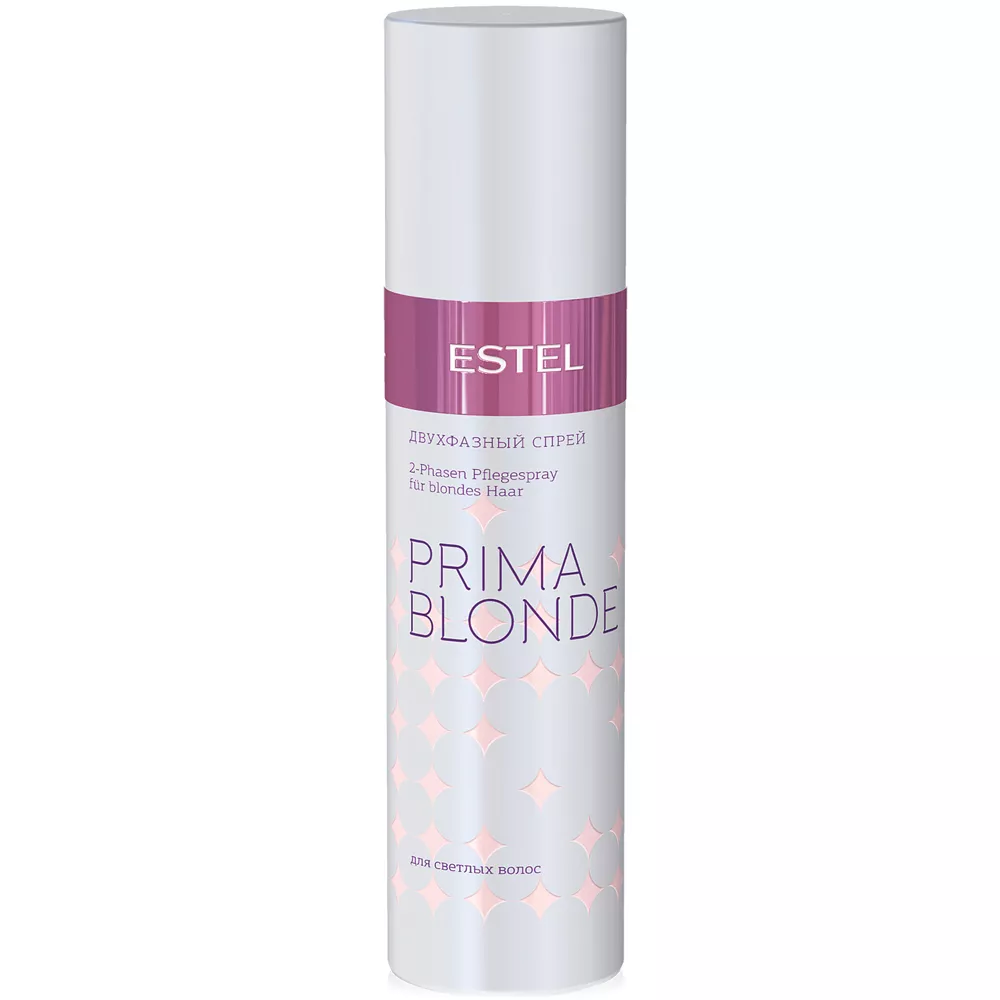 Двухфазный спрей-уход для волос Prima Blond крем краска для волос с экстрактом жемчуга blond bar 2323 001 снежная королева 100 мл натуральные