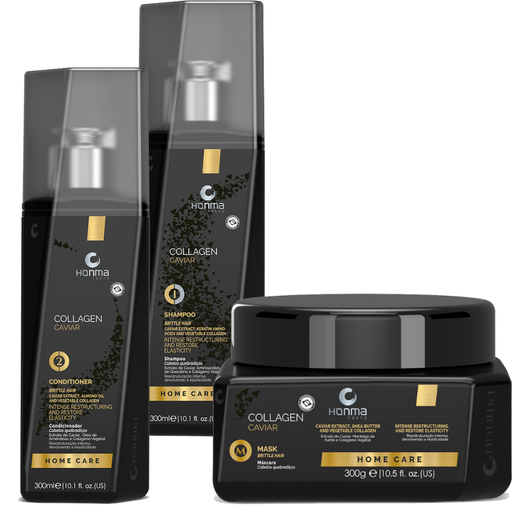 Набор Collagen Caviar для сухих, подвергшихся химическому воздействию волос qtem набор для восстановления окрашенных и натуральных сухих волос
