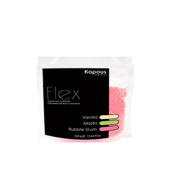 Полимерный воск в гранулах с ароматом Бабл Гам Flex Kapous 500 г