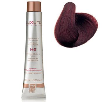 Стойкая крем-краска Светлый махагоново-красный каштан 5.56 Luxury hair Color Light Mahogany Red Brown 5.56 (Green Light)