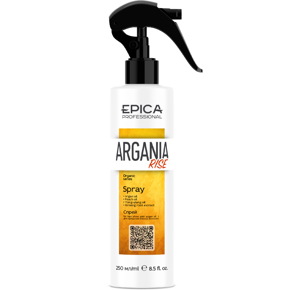 Спрей для придания блеска волосам с комплексом масел Argania Rise Organic маска для придания блеска epica organic argania rise 250 мл