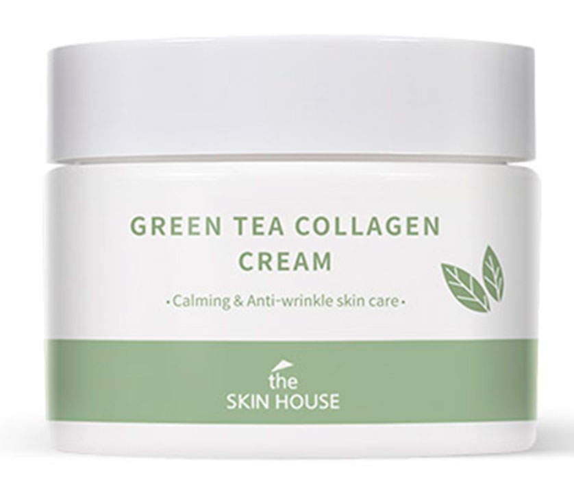 Успокаивающий крем на основе коллагена и экстракта зелёного чая Green Tea Collagen Cream