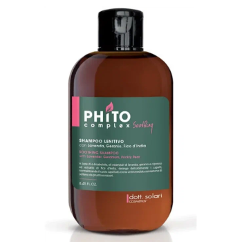 Успокаивающий шампунь для очищения волос и чувствительной кожи головы Phitocomplex Soothing (Dott.Solari)