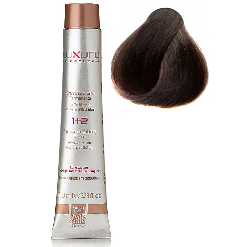 Стойкая крем-краска Бежевый коричневый 4.32 Luxury Hair Color Beige Brown
