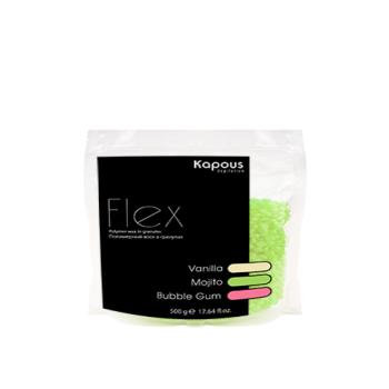 Полимерный воск в гранулах с ароматом МохитоFlex ***Kapous Депиляция 500 г
