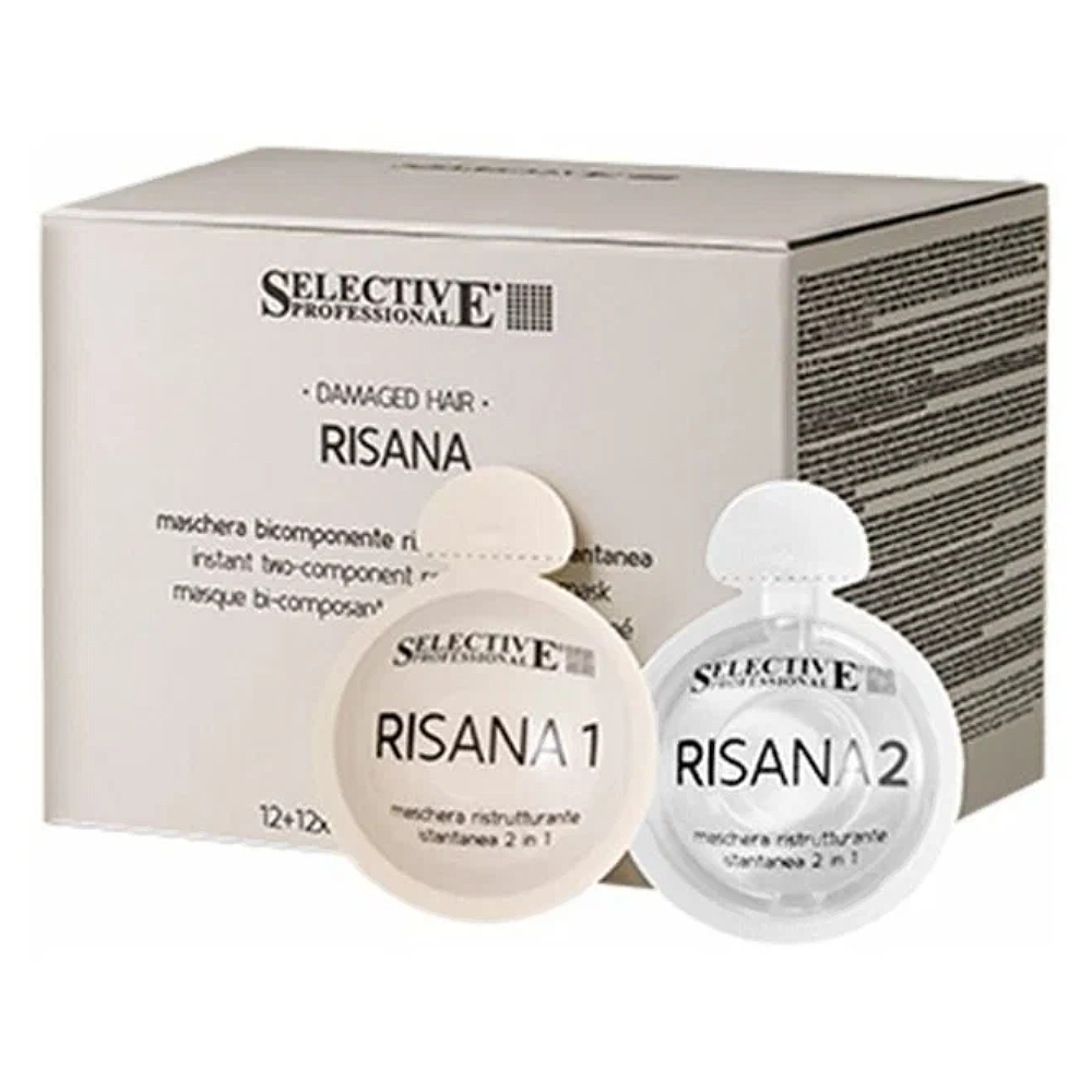 Двухкомпонентная восстанавливающая маска для волос Risana маска восстанавливающая rice protein 980 г
