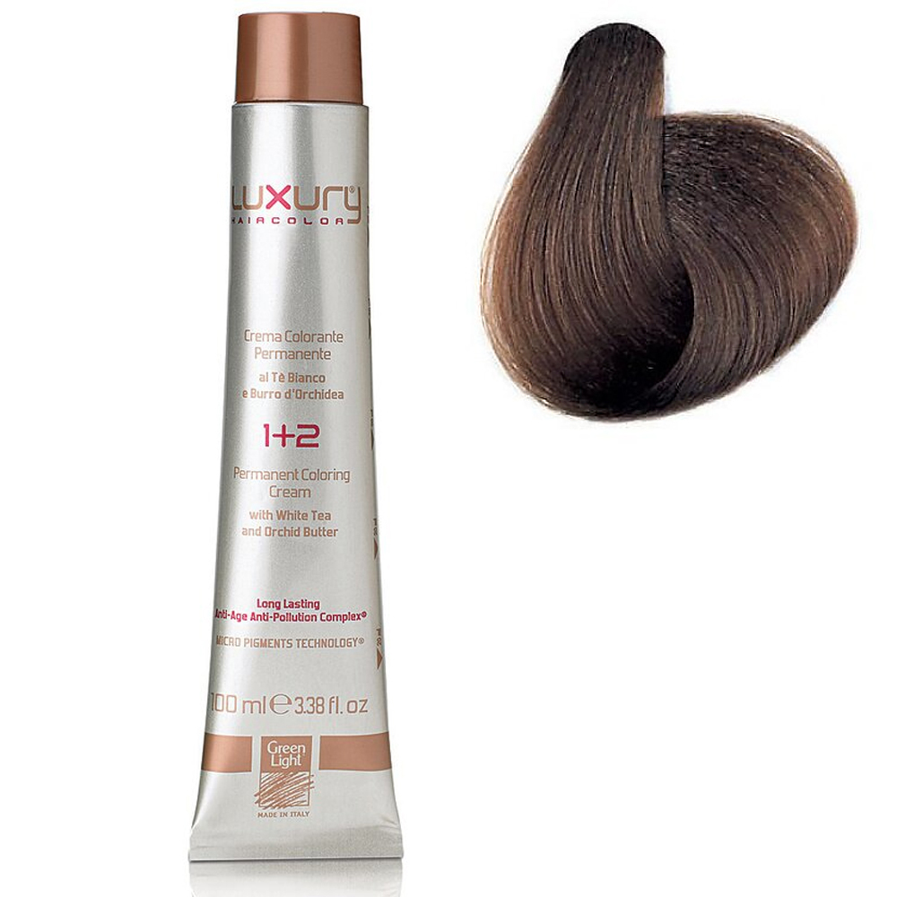 Стойкая крем-краска Темный шоколад 6.8 Luxury Hair Color Dark Gianduia 6.8