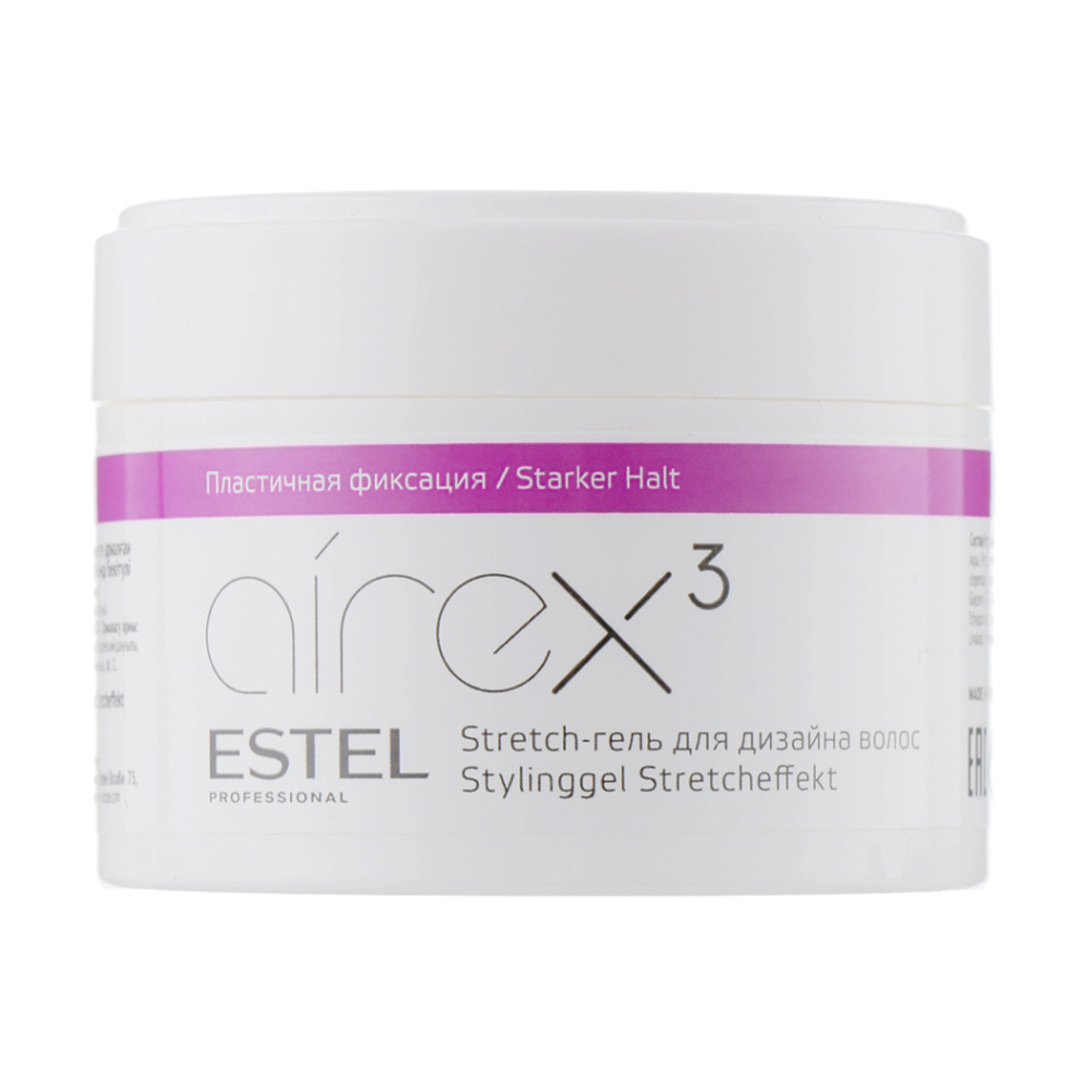 Стрейч-гель для дизайна волос пластичной фиксации Airex гель для волос сильной фиксации studio