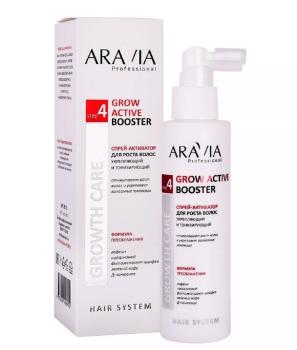 Укрепляющий и тонизирующий спрей-активатор для роста волос Grow Active Booster (Aravia)