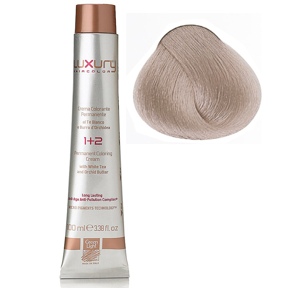 Стойкая крем-краска Платиновый фиолетовый блондин пепельный 10.21 Luxury Hair Color Platinum Irise Ash Blond