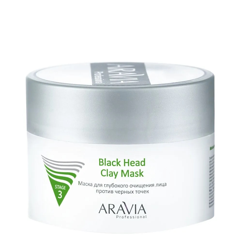 Маска для глубокого очищения лица против черных точек Black Head Clay Mask