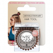 

Резинка для волос в упаковке с подвесом Invisibobble Power (Inv_55, 55, коричневый, 3 шт)