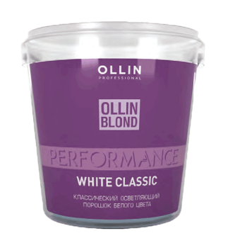 Классический осветляющий порошок белого цвета White Blond Powder Ollin Blond Performance Ollin Professional