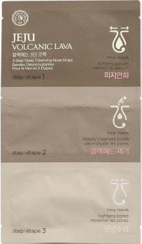 3-х ступенчатая маска-пластырь для носа Jeju Volcanic Lava 3-step Deep Cleansing Nose Strips