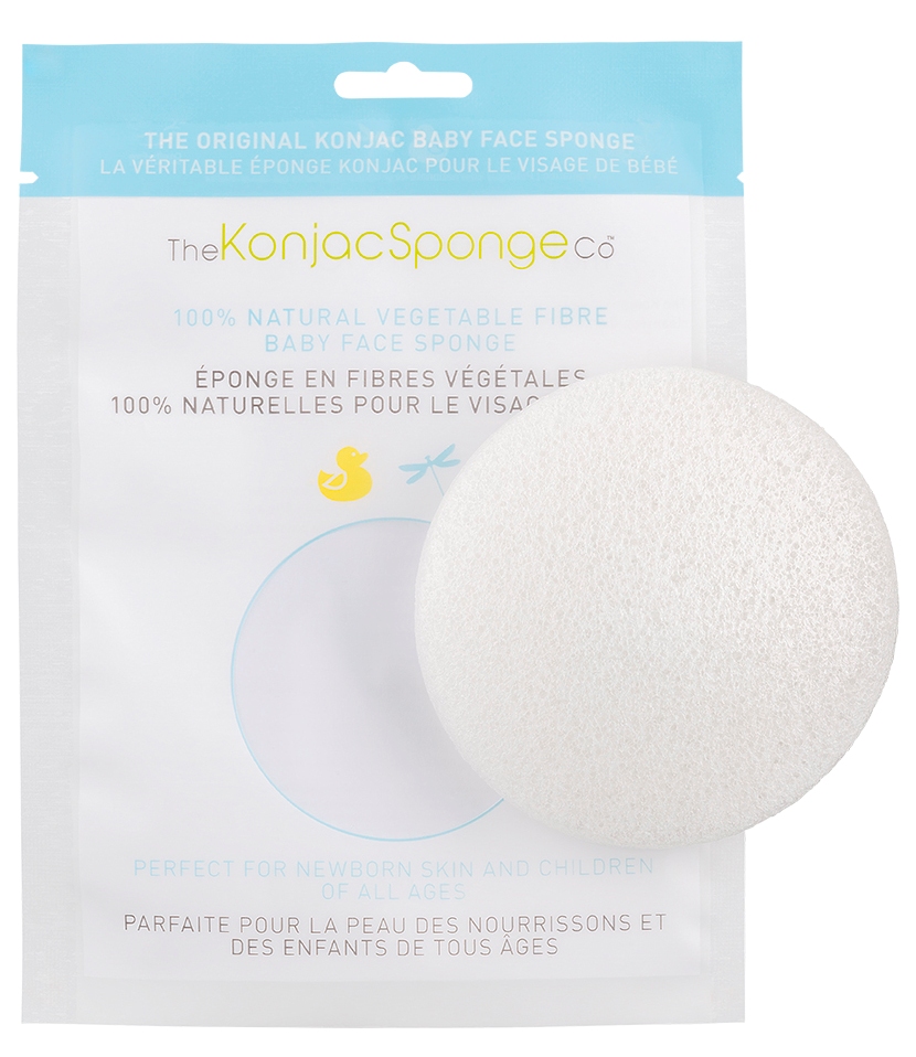 Спонж детский для умывания лица Konjac Sponge Baby Face White
