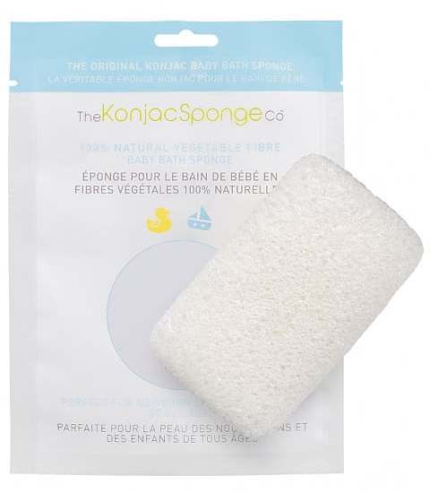 Спонж детский для мытья тела Konjac Sponge Baby Bath White