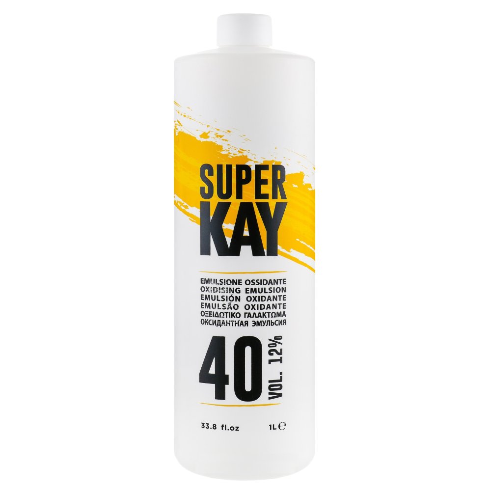 Окислительная эмульсия 12% Super Kay 40 V (20041, 1000 мл) тампоны ola super шелковистая поверхность 16 шт
