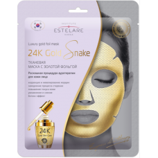 Тканевая маска с золотой фольгой 24K Gold Snake