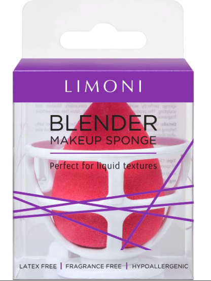 Спонж для макияжа в наборе с корзинкой Red Blender Makeup Sponge