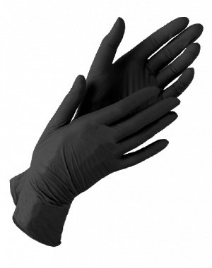 Перчатки нитриловые неопудренные чёрные размер XS