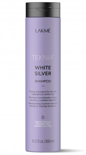 Тонирующий шампунь для нейтрализации желтого оттенка волос White Silver Shampoo