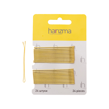 Невидимки 60 мм прямые золото (Harizma)