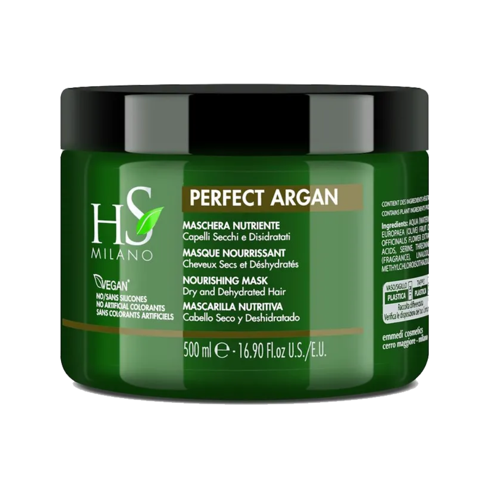 Маска для сухих и ослабленных волос с аргановым маслом Hs Perfect Argan. Maschera Nutriente qtem набор для восстановления окрашенных и натуральных сухих волос
