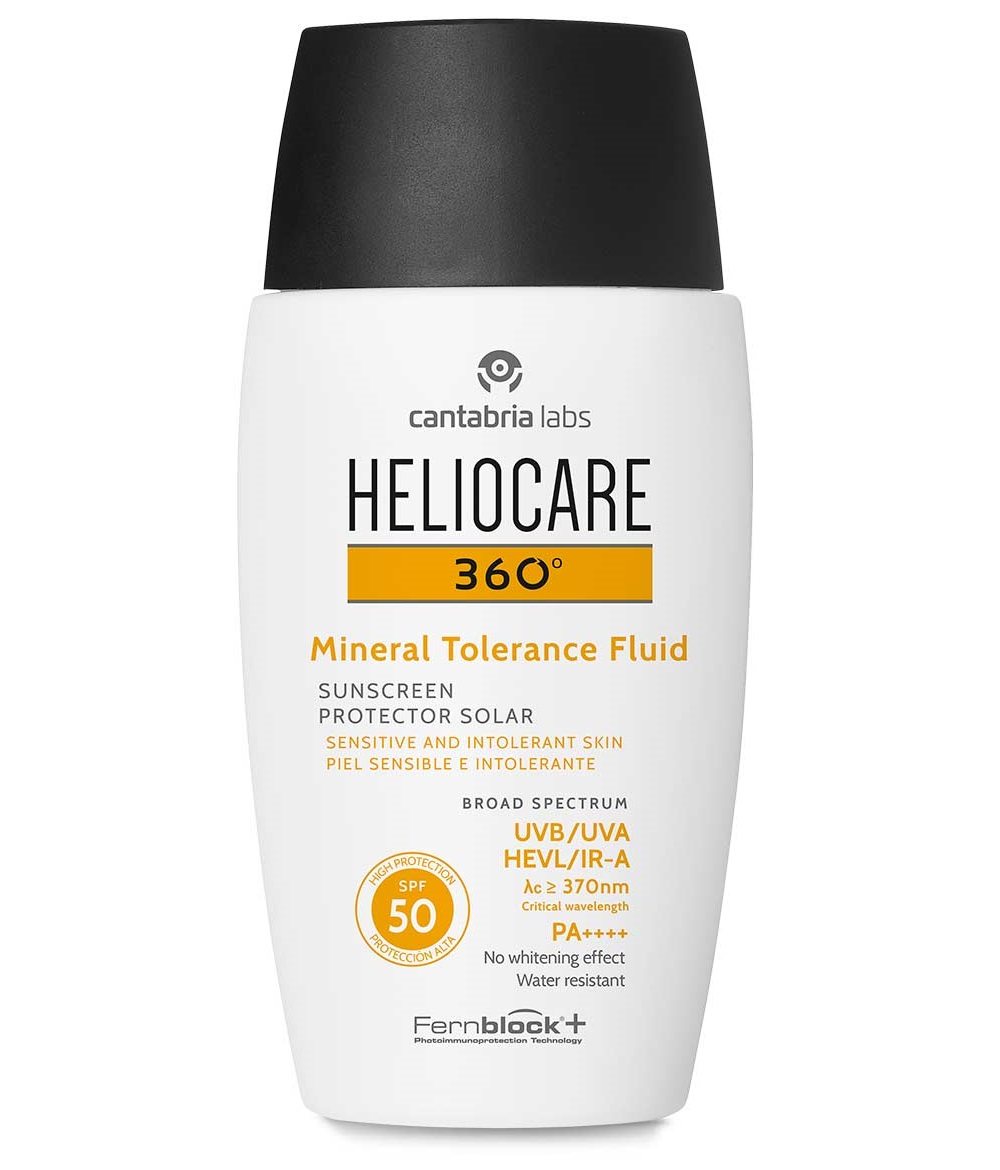 Солнцезащитный минеральный флюид для чувствительной кожи Heliocare 360º Mineral Tolerance Fluid SPF 50