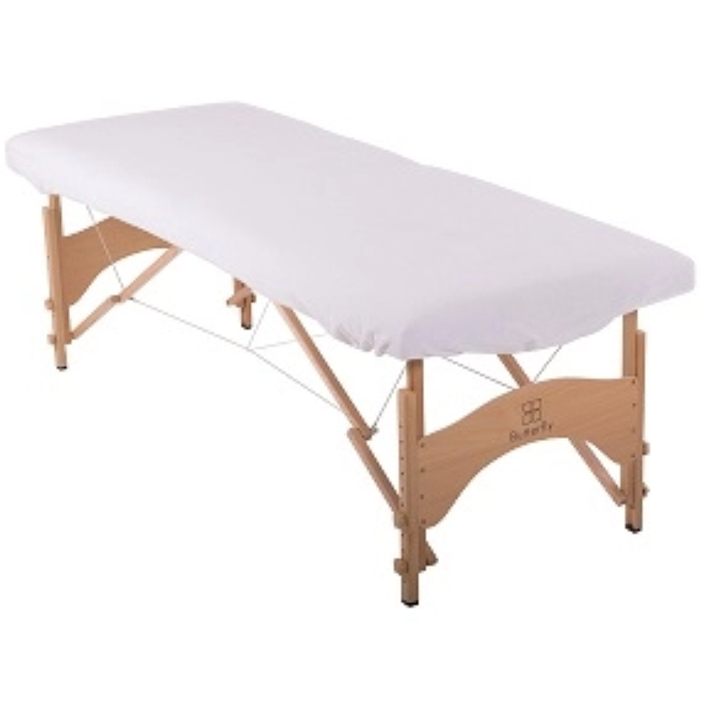 Чехол на кушетку на резинке с застежками Махра Белый 210х90 см 4525₽