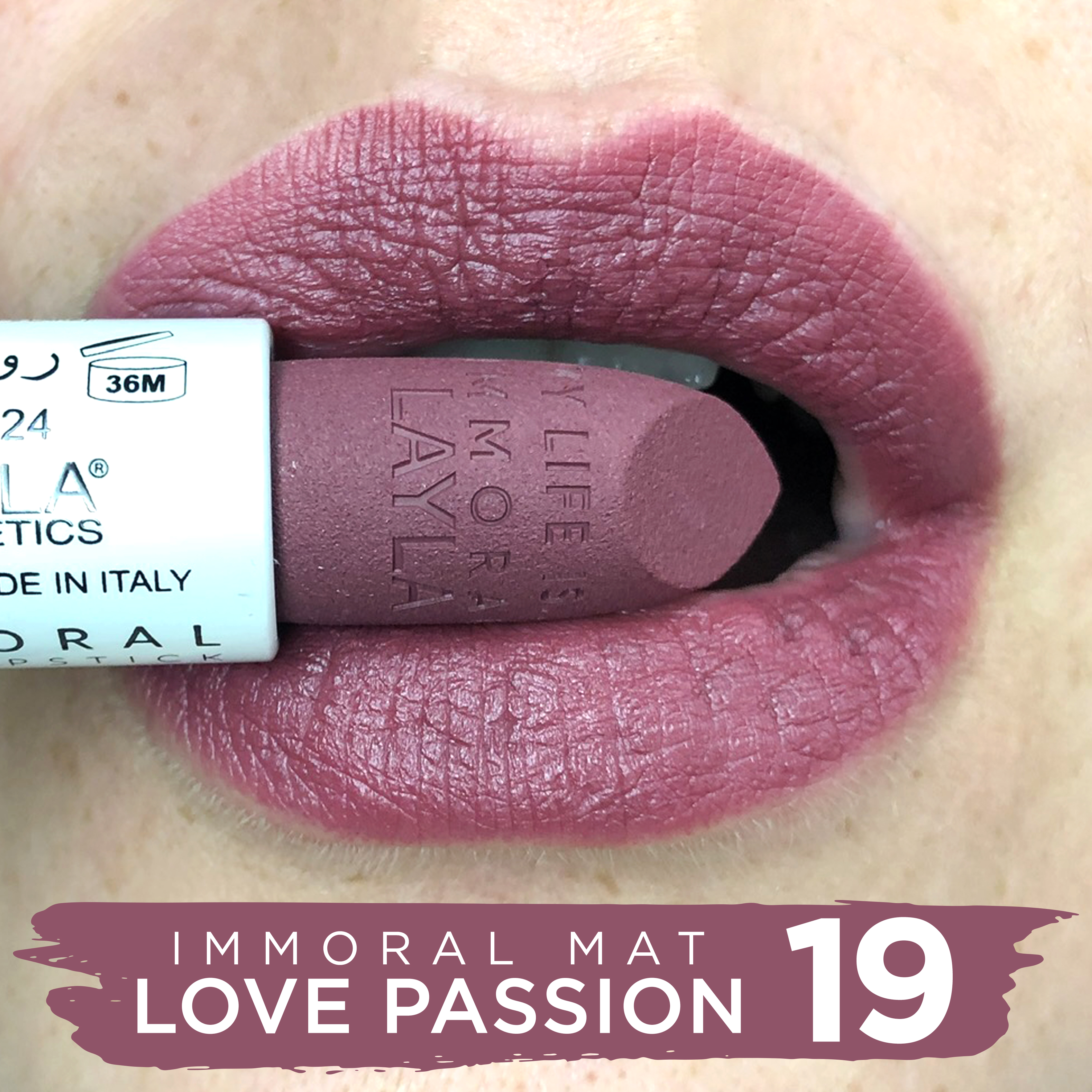Помада для губ матовая Immoral Mat Lipstick (2248R24-019, N.19, Love Potion, 4 г)