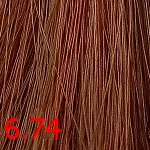 Перманентная крем-краска Ollin N-JOY (396581, 6/74, темно–русый коричнево-медный, 100 мл, Базовые оттенки) ollin professional ollin color набор перманентная крем краска для волос оттенок 6 75 темно русый коричнево махагоновый 100 мл окисляющая эмульсия oxy 6% 150 мл