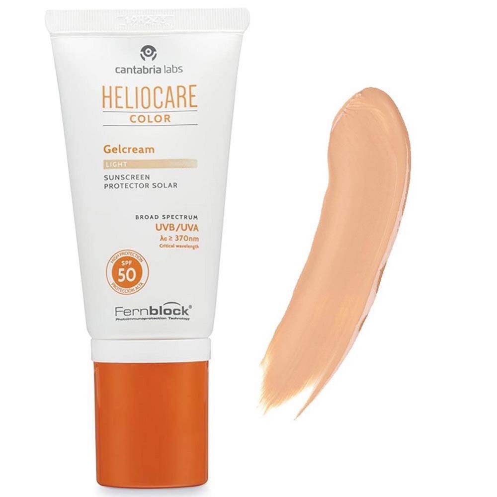 Тональный солнцезащитный гель-крем с СЗФ 50 натуральный Heliocare Color Gelcream Light SPF 50