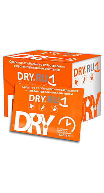 Салфетки от обильного потоотделения с пролонгированным действием Dry Ru