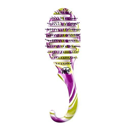 Щетка-душ для спутанных волос Wetbrush Shower Detangler Green-Purple Swirl 