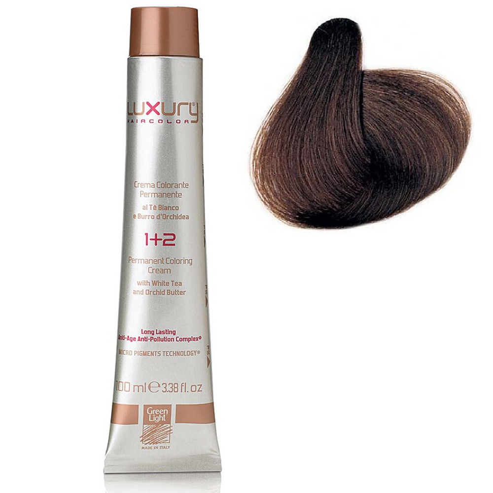 Стойкая крем-краска Светлый золотой каштан 5.3 Luxury hair Color Light Golden Brown 5.3