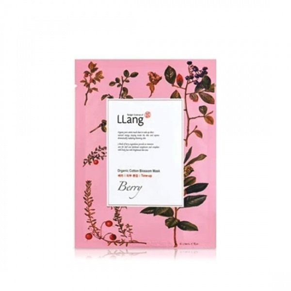 Тканевая маска с экстрактом ягод Llang Organic Cotton Blossom Mask - Berry