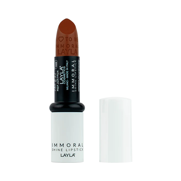 Помада для губ блестящая Immoral Shine Lipstick (2247R24-024, N.24, Heatwave, 4 г) пряжа 70% акрил 30% шёлк softy shine 50 гр 85 м 38 виридиан