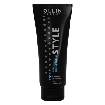 Гель Мокрый эффект средней фиксации Wet Gel Medium Style Ollin Professional