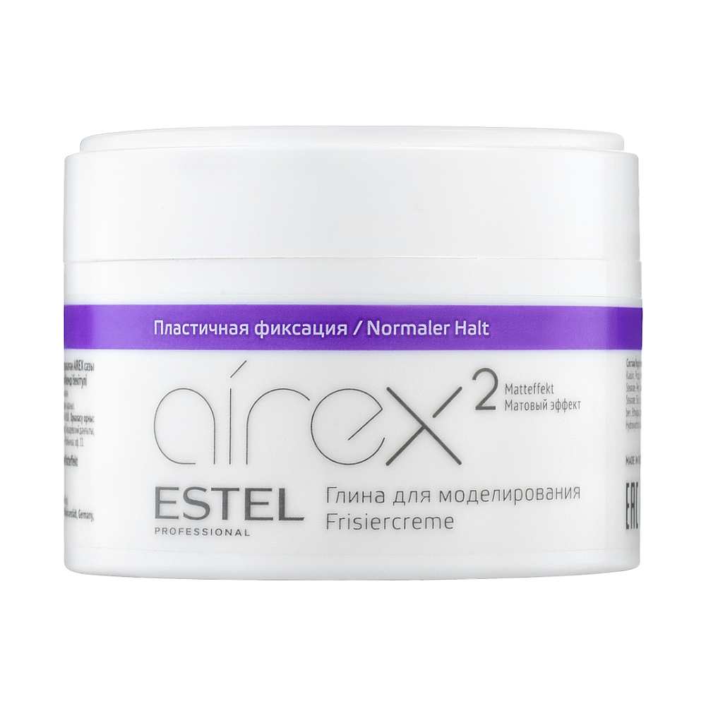 Глина для моделирования волос пластичной фиксации Airex витаминный двухфазный базовый тоник для волос airex