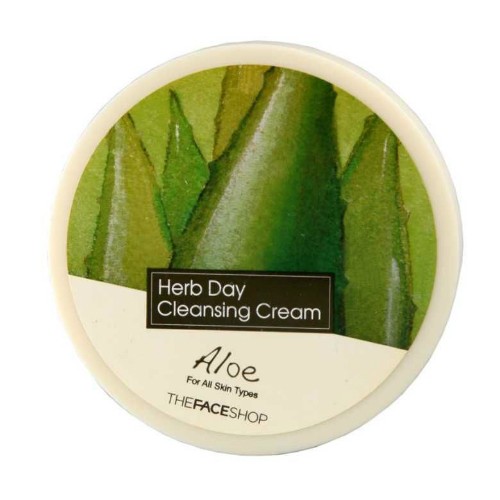Очищающая серия очищающий крем с экстрактом алое The Face Shop Herb Day Cleansing Cream