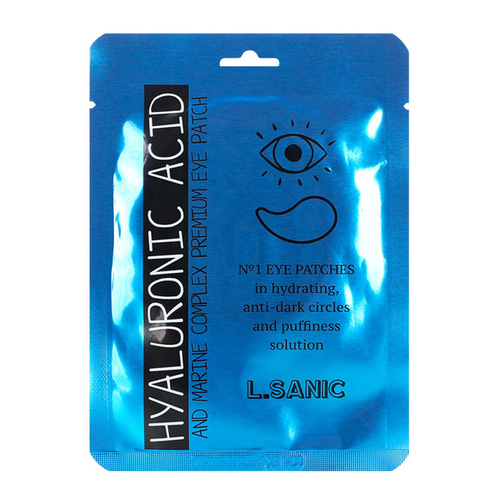 Гидрогелевые патчи для глаз с гиалуроновой кислотой Hyaluronic Acid And Marine Complex Premium Eye Patch