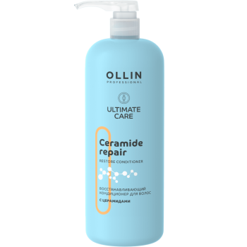Восстанавливающий кондиционер для волос с церамидами Ultimate Care Ollin Professional 1000 мл