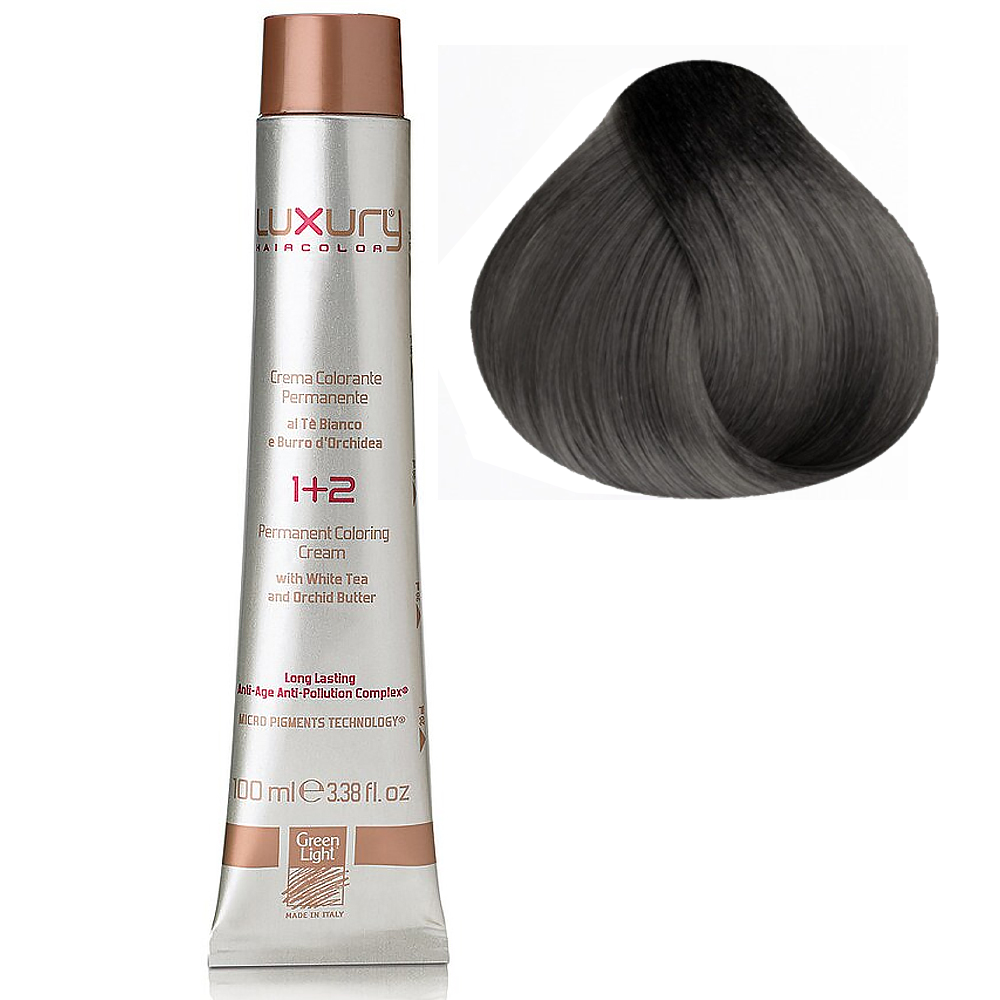 Стойкая крем-краска Темно-металлический блондин 6111 Luxury Hair Color Dark Metallic Blond 1292₽